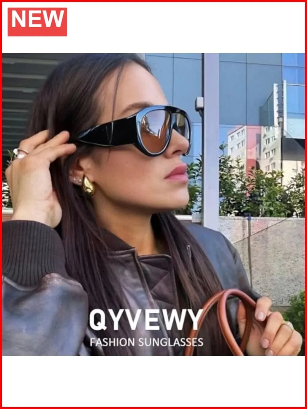 Oversized Aviator Sunglasses 2-3 Pack UV400 Protection Trendy Square Frame